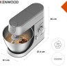 Robot pâtissier Chef - KENWOOD - KVC3100S - Bol Inox 4,6 L - Pétrin,