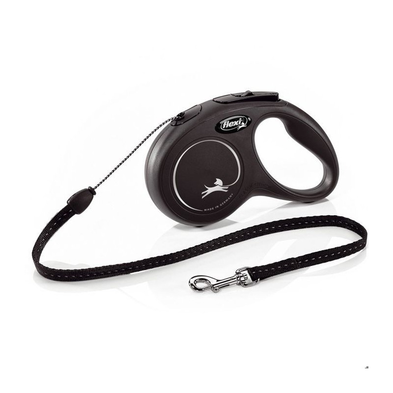 Laisse New Classic M Cord 8 m black Flexi CL20C8-251-S-20