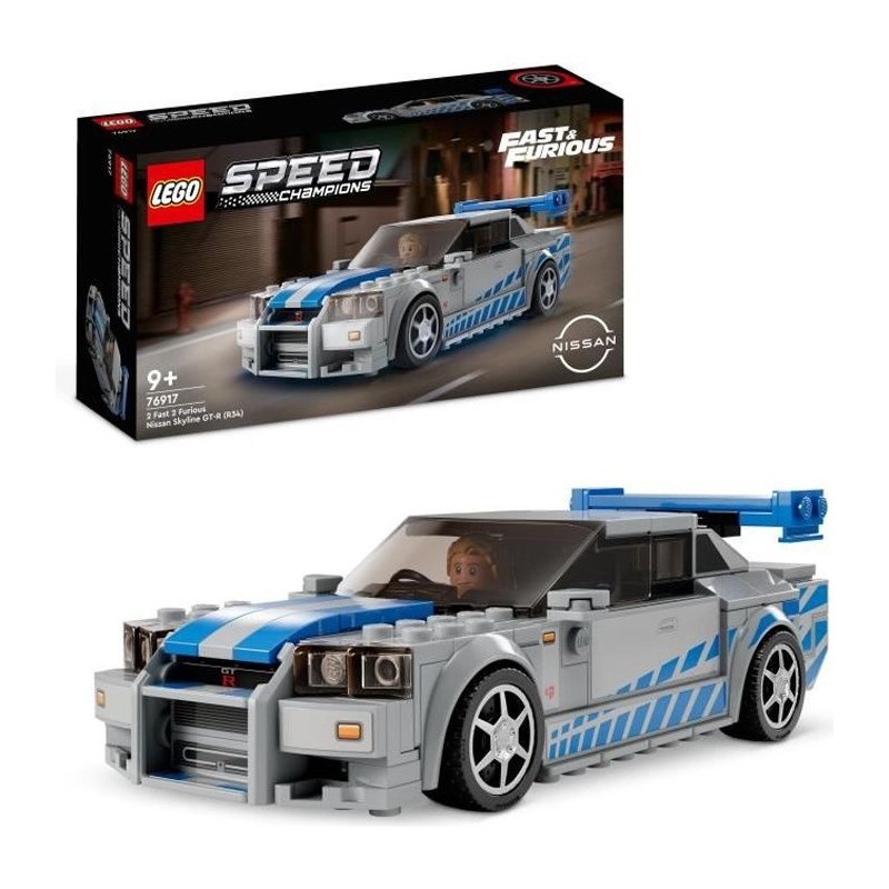 LEGO Speed Champions 76917 Nissan Skyline GT-R (R34) 2 Fast 2 Furious, Maquet...