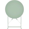Set bistrot 2 personnes - Table ronde pliante 60 cm + 2 chaises - Acier therm...