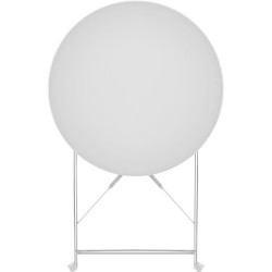 Set bistrot 2 personnes - Table ronde pliante 60 cm + 2 chaises - Acier therm...