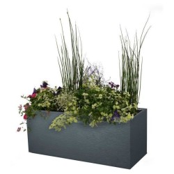 Jardiniere - EDA - Graphit - 98 L - 99,5 x 39 x H. 43 cm -Gris Anthracite