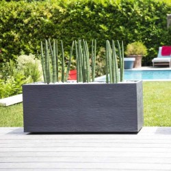 Jardiniere - EDA - Graphit - 98 L - 99,5 x 39 x H. 43 cm -Gris Anthracite