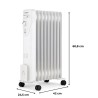 Radiateur bain d'huile électrique - 2000 Watts - OCEANIC - 3 puissances - 9 é...