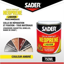 Colle contact néoprene liquide extra forte - SADER - Tous matériaux - Prise i...