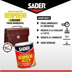 Colle contact néoprene liquide extra forte - SADER - Tous matériaux - Prise i...