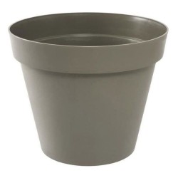 Pot de fleurs rond - EDA - TOSCANE - 76 L - Ø 60 x H 47 cm - Taupe
