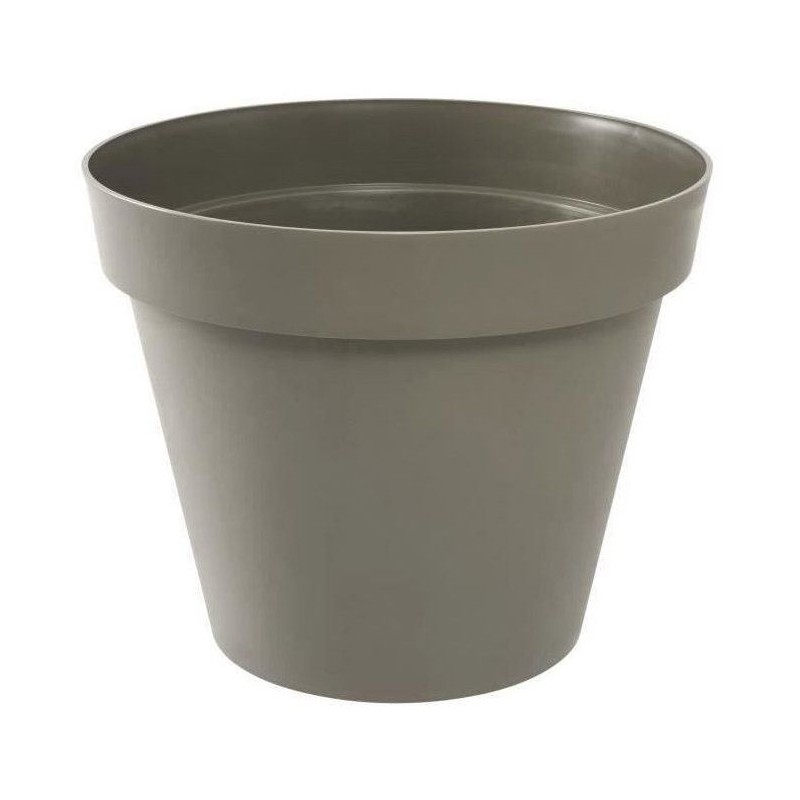 Pot de fleurs rond - EDA - TOSCANE - 76 L - Ø 60 x H 47 cm - Taupe