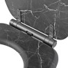 Abattant en marbre noir - MDF FSC - GELCO - Déclipsable - Charnieres en métal...