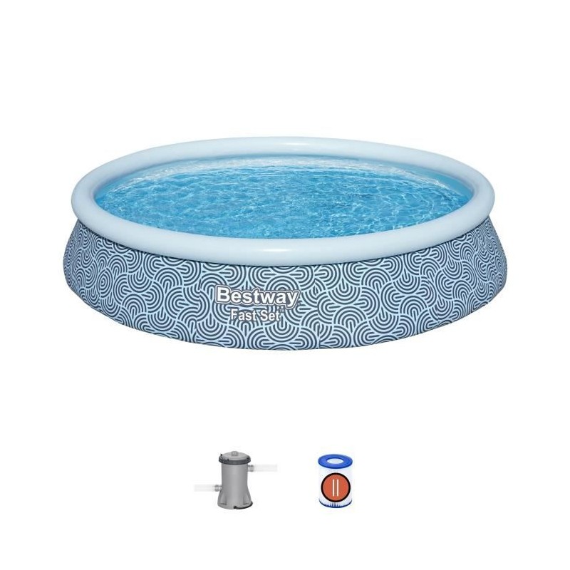 Kit piscine gonflable BESTWAY - Fast Set - 396 x 84 cm - Ronde