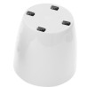 Cache-pot brillant - GARDEN ID - Shiny Blanc avec roulettes - 35 x 32 cm - As...