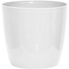 Cache-pot brillant - GARDEN ID - Shiny Blanc avec roulettes - 35 x 32 cm - As...