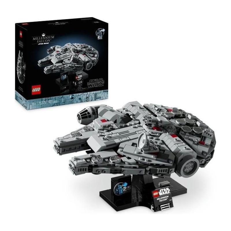 LEGO Star Wars 75375 Millennium Falcon, Set de Construction, Vaisseau Spatial...