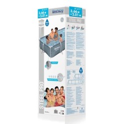 Piscine hors sol tubulaire BESTWAY - Steel Pro™ - 366 x 201 x 66 cm -
