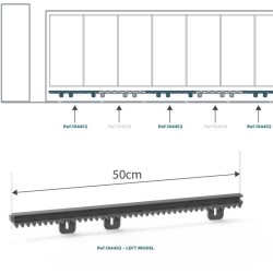 Crémaillere supplémentaire droite ou gauche - AVIDSEN - Pour portail coulissa...