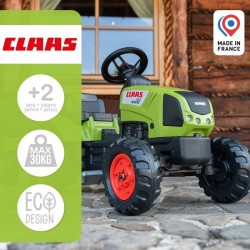 Tracteur a pédales - FALK - Claas avec remorque - Des 2 ans -100% Fabriqué en...