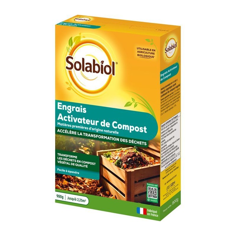 Activateur de compost naturel pret a l'emploi 900g - Solabiol
