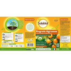 SOLABIOL Engrais agrumes - 1,5kg - Favorise la fructification - Nutrition lon...