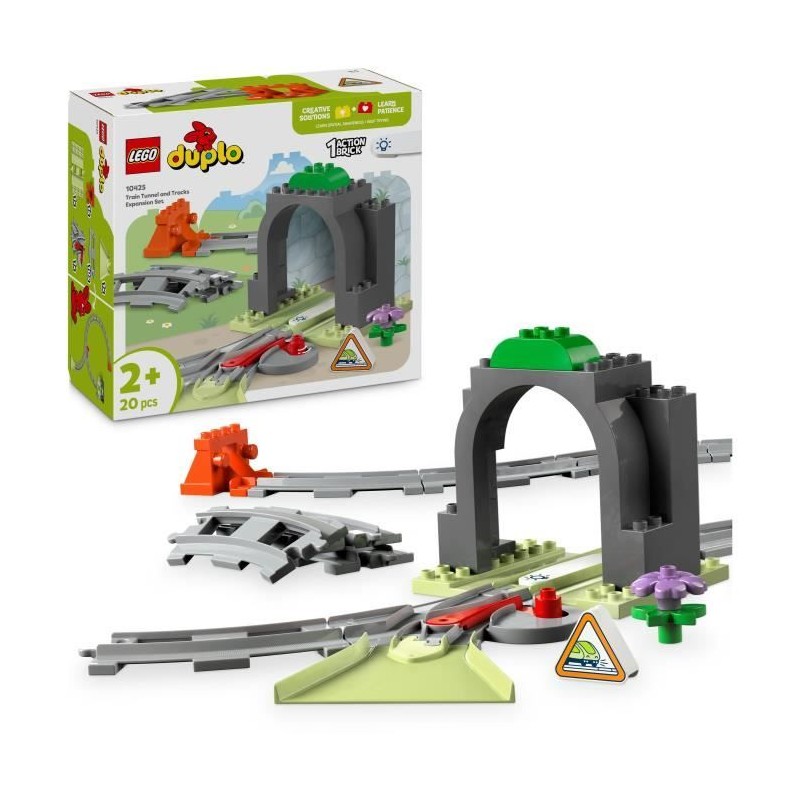LEGO DUPLO Ma ville 10425 Set d'extension : Les rails et le tunnel du train -...