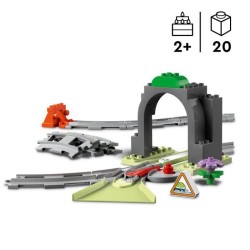 LEGO DUPLO Ma ville 10425 Set d'extension : Les rails et le tunnel du train -...