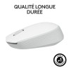 Souris - Sans Fil - Logitech - M171 - Blanc - Ambidextre