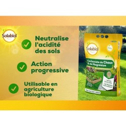 SOLABIOL Carbonate de chaux & de magnésium - 10kg - Granulés - Corrige l'acid...