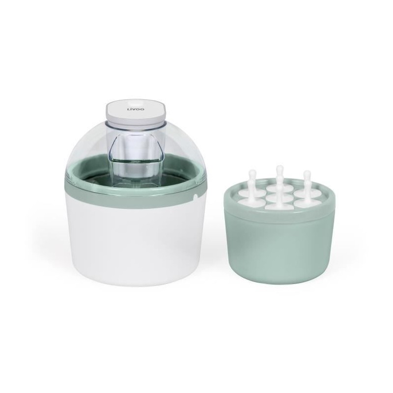 Sorbetiere - LIVOO - DOM461 - 12W - 1L - Cuve aluminium - Pâle de mélange, mo...