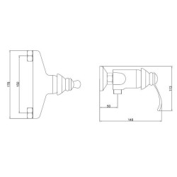 Mitigeur douche - ROUSSEAU - BYRON - cartouche céramique - laiton - chromé