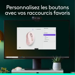Souris - Sans fil - Logitech - Signature M650 - Rose - Droitier