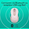 Souris - Sans fil - Logitech - Signature M650 - Rose - Droitier