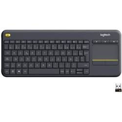Clavier TV - Sans fil - Logitech - K400 Plus - AZERTY - Pavé tactile - Noir