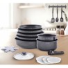 Batterie de cuisine - Tous feux dont induction - ART & CUISINE - AC1824 - Alu...