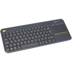 Clavier TV - Sans fil - Logitech - K400 Plus - AZERTY - Pavé tactile - Noir