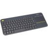 Clavier TV - Sans fil - Logitech - K400 Plus - AZERTY - Pavé tactile - Noir