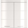 Meuble de salle de bain Rangement haut - 2 portes - Blanc - L 73 x P 23 x H 7...