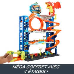 Hot Wheels City-Garage Ultime-Coffret avec 2 voitures incluses HKX48