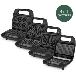 Appareil a croque-monsieur 4 en 1 WEASY - JOY600 - 4 plaques interchangeables...
