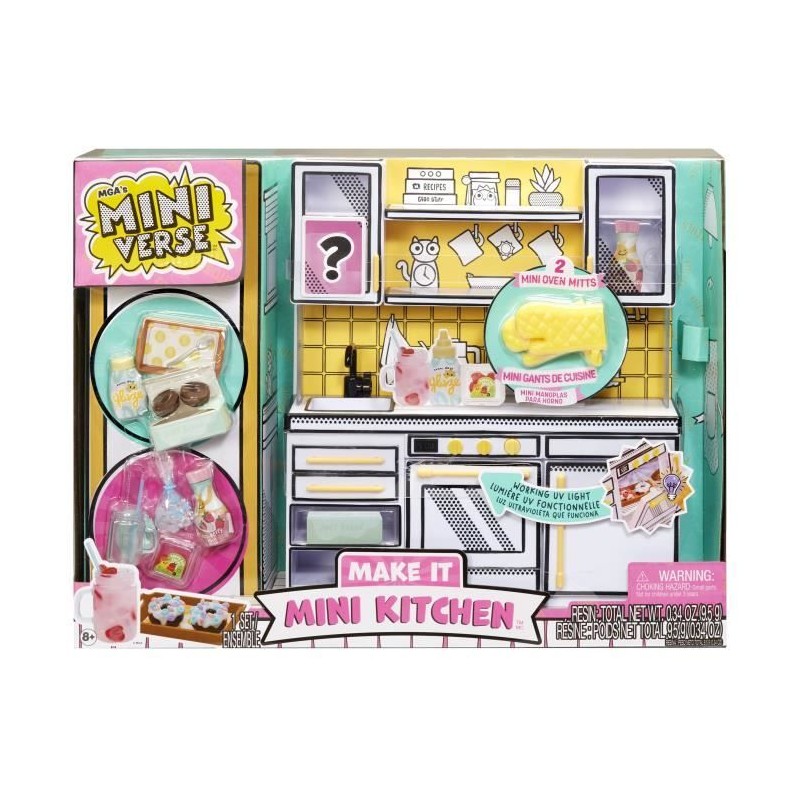 MGA Miniverse - Cuisine créative - Cuisine et 3 recettes résines