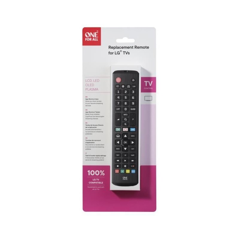 ONE FOR ALL URC4911 - Télécommande de remplacement pour TV LG