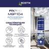 Mastic auto/bateau - BOSTIK - Fixpro MSP 104 - Colle et joint - Résiste intem...