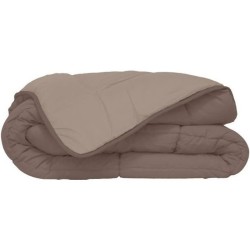 HUDSON - Couette Légere Microfibre - 200gr/m2 - Taupe & Lin 140 x 200 cm