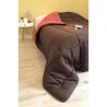 CALGARY - Couette Chaude Microfibre 400gr/m² - Chocolat & Corail -  140 x 200 cm
