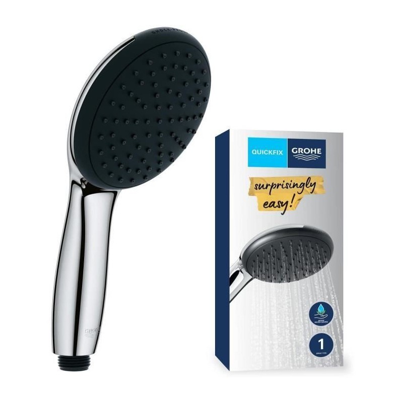 Pommeau de douche - GROHE Vitalio Start 110 27940001 - 1 jet Pluie - Economie...