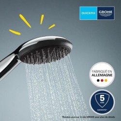 Pommeau de douche - GROHE Vitalio Start 110 27940001 - 1 jet Pluie - Economie...