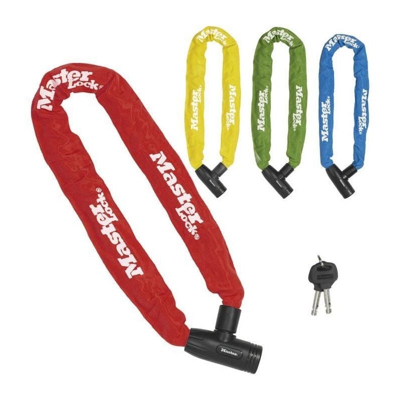 MASTER LOCK Chaîne Antivol Vélo [Clé] - Idéal pour les Vélos, Vélos Electriqu...