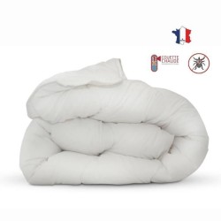 Couette anti-acariens - 220 x 240 cm - Chaude - 400 g/m² 2 personnes - Blanc ...