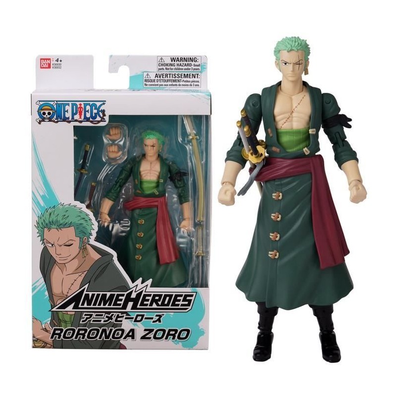 Figurine Anime Heroes 17 cm - Roronoa Zoro - BANDAI One Piece