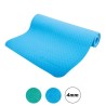 Tapis de yoga - FITNESS - SCHILDKRÖT - 183 x 61 cm - 4 mm - Sac inclus - Bleu...