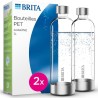 Pack 2 Bouteilles BRITA - Pour machine SodaONE - Capacité 1L - PET