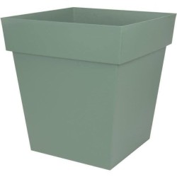 Pot carré - EDA - TOSCANE - 50 cm - 87 L - 49,5 x 49,5 x 52,5 cm - Vert laurier